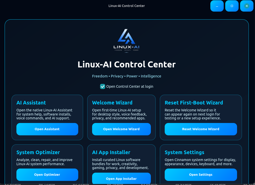 Linux-AI OS 1.0 Star | AI-Powered Linux Distribution